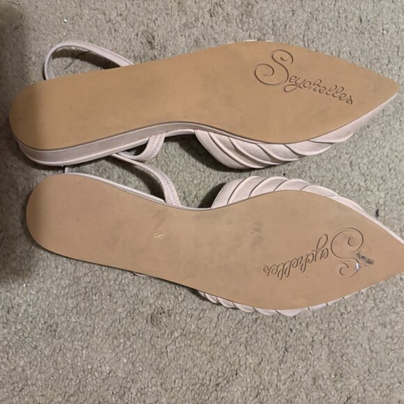 Seychelles Blush Pink Pleated Leather Flats – Size 8.5 - Picture 3 of 4